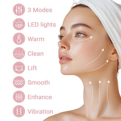 GroTawel face-neck massager with light—gentle vibrations for daily care.