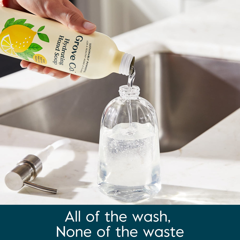 Grove Co. Aloe Vera hydration visual hints at soft hands after washing.