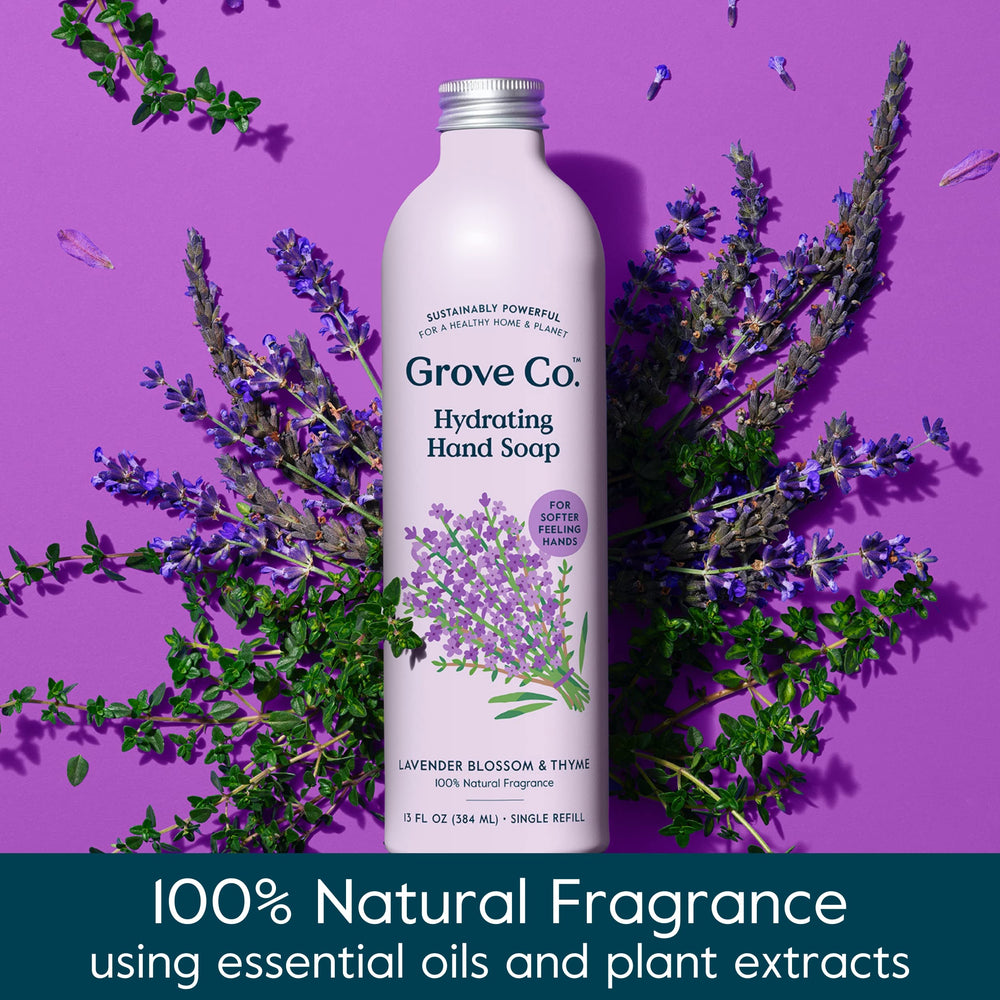 Grove Co liquid hand soap dispenser use shows quick refill and steady lather.