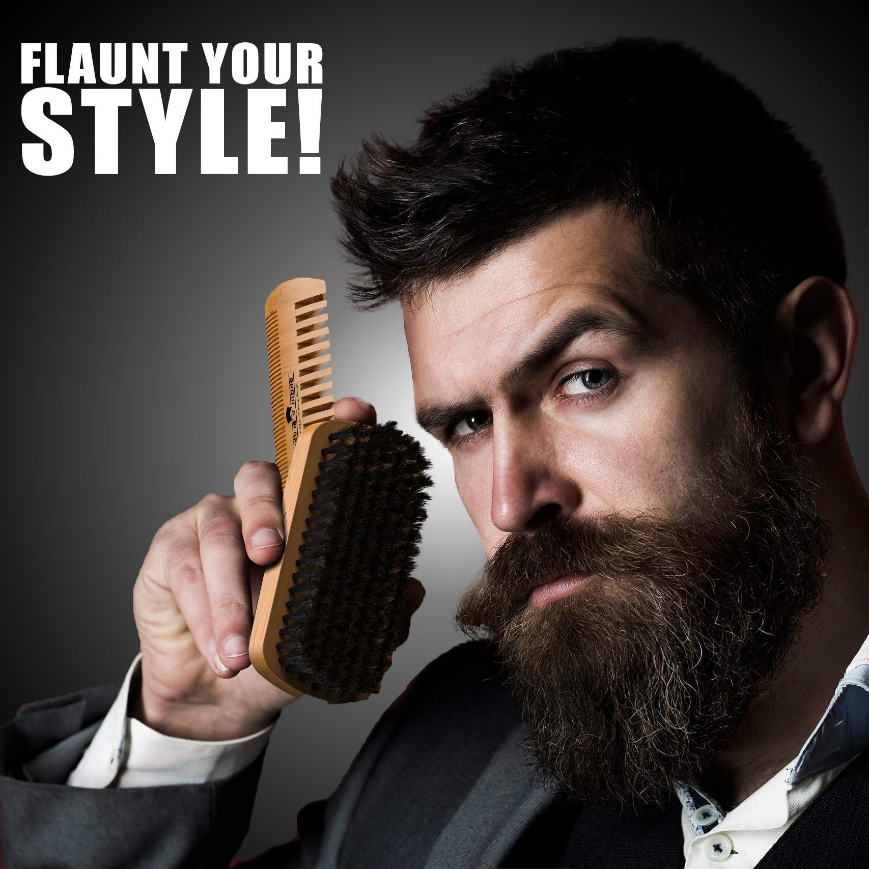 GROW ALPHA BEARD sandalwood balm tube delivering natural conditioning and shine