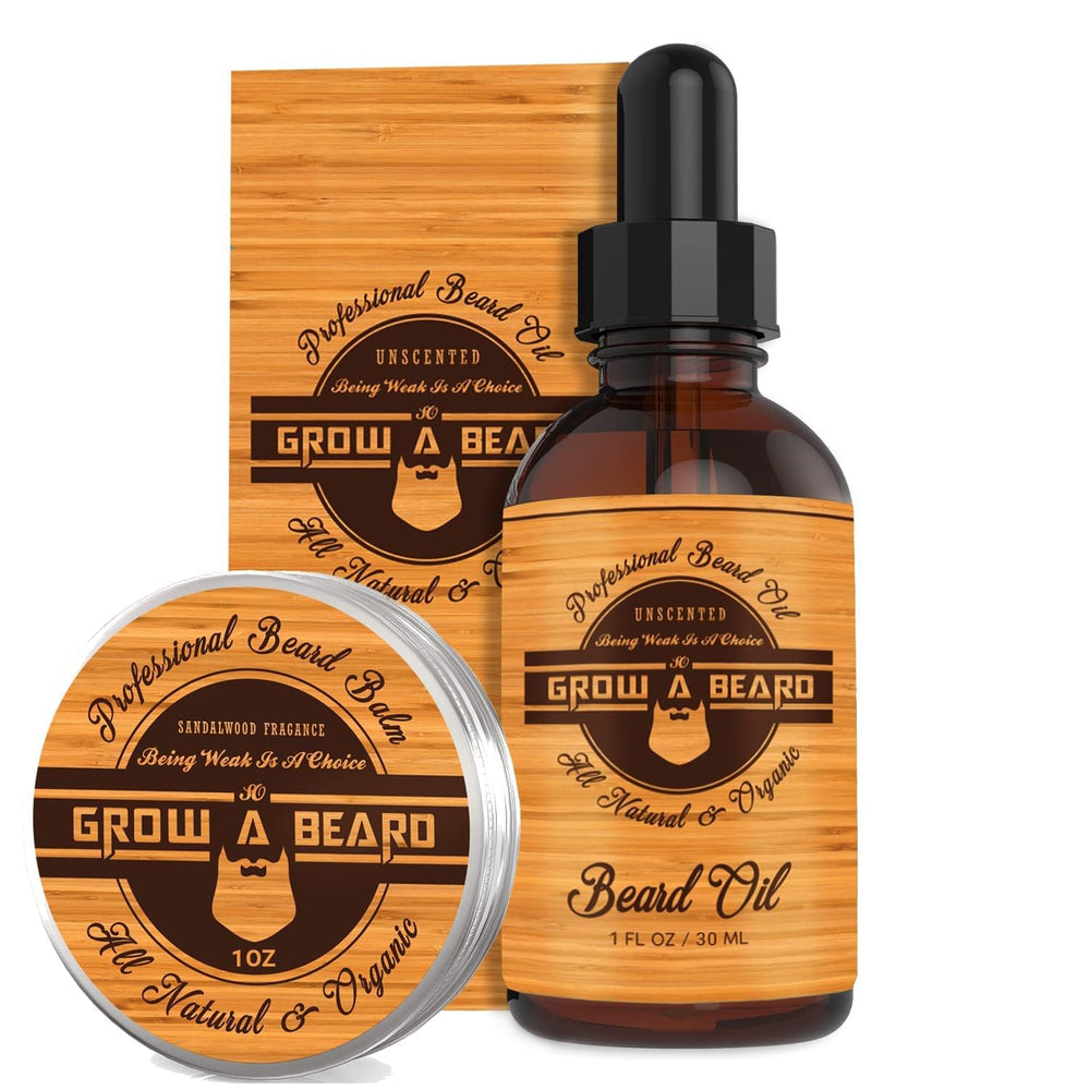 GROW ALPHA BEARD unscented growth oil bottle ready for nourishing beard