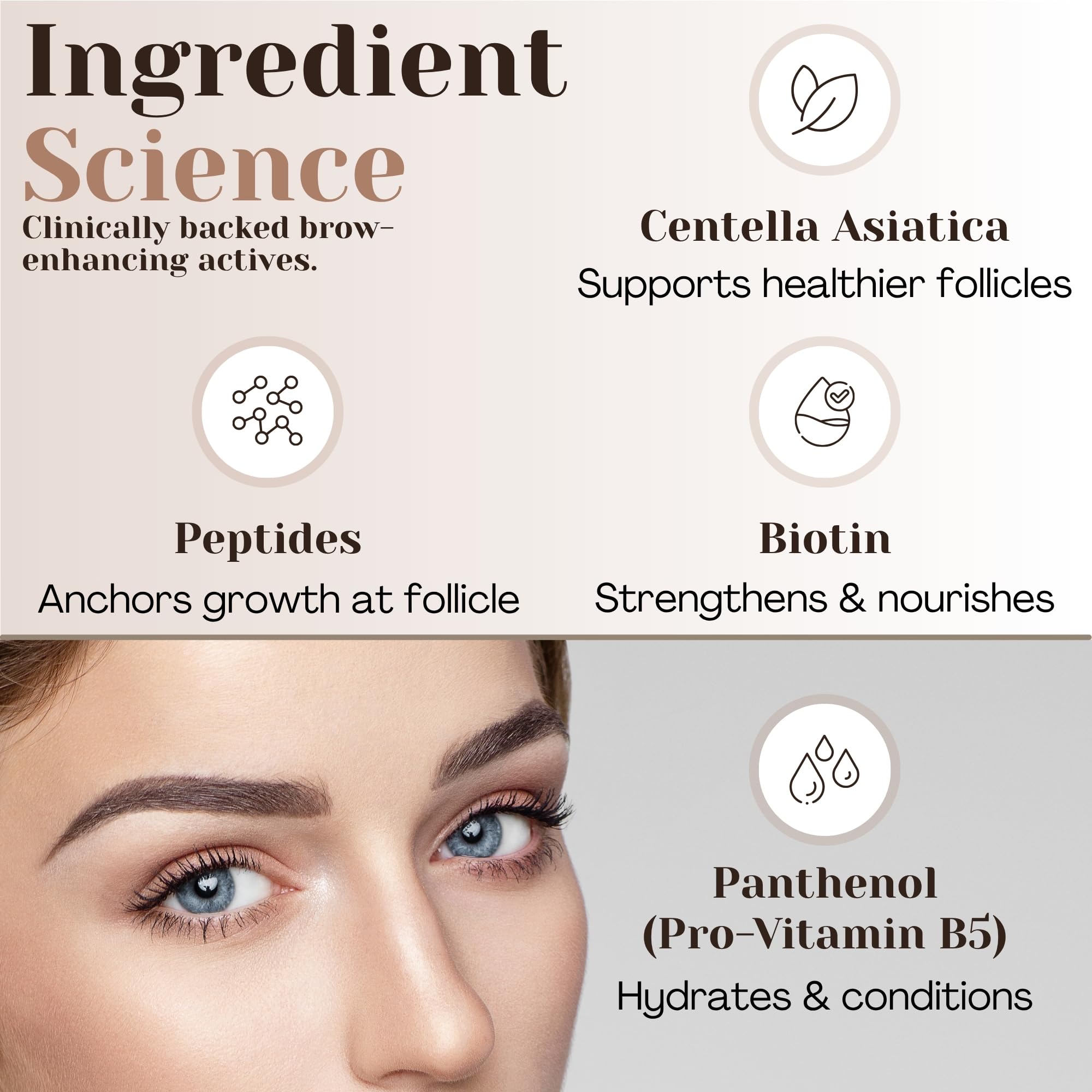 Grow Labs Eyebrow Growth Serum application in progress for defined brows