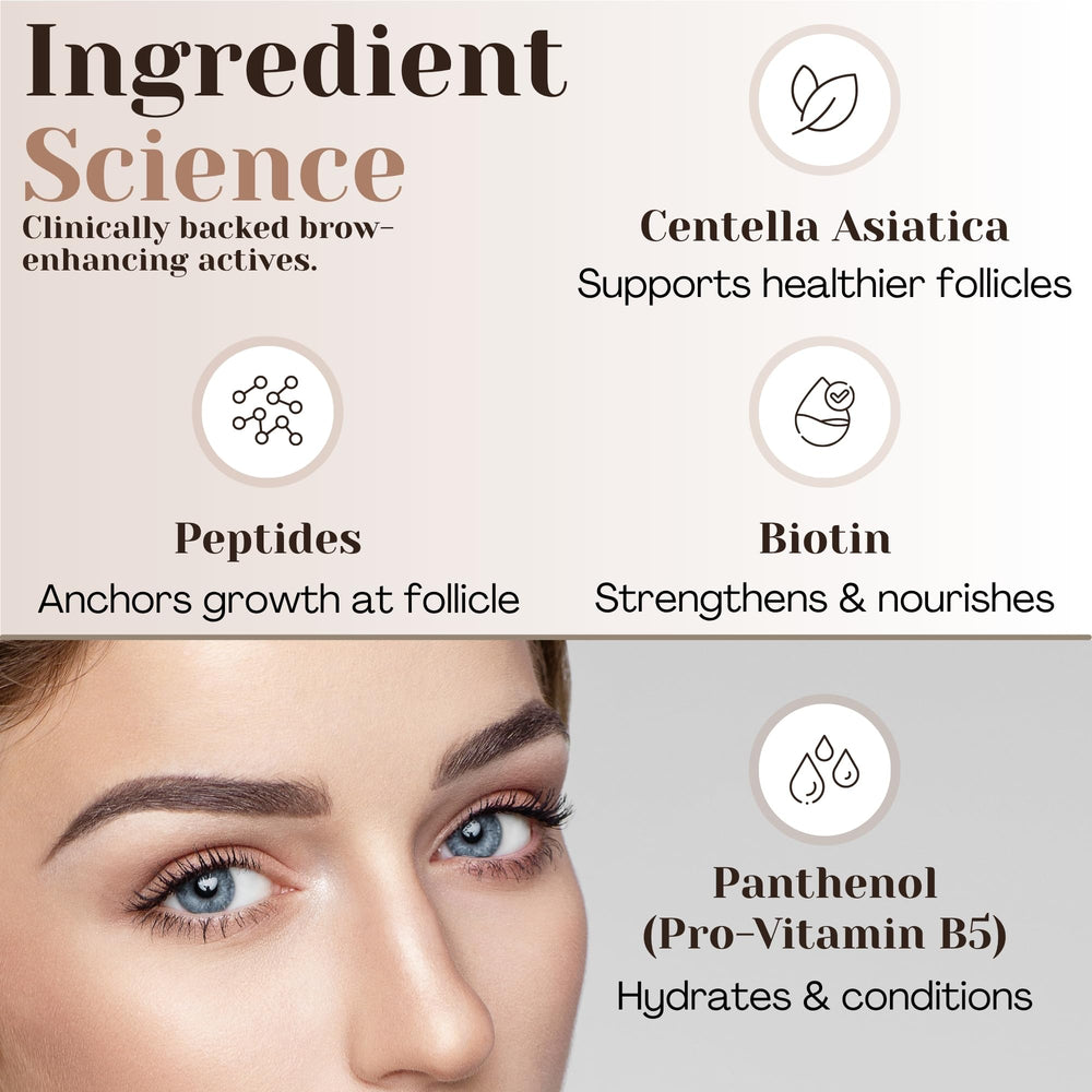 Grow Labs Eyebrow Growth Serum application in progress for defined brows