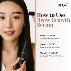 Grow Labs Eyebrow Growth Serum packaging displays 5 ml size for travel