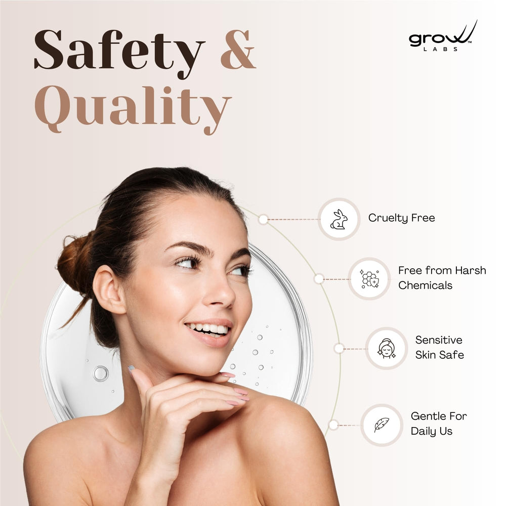 Grow Labs Eyebrow Growth Serum vegan cruelty-free badge on packaging