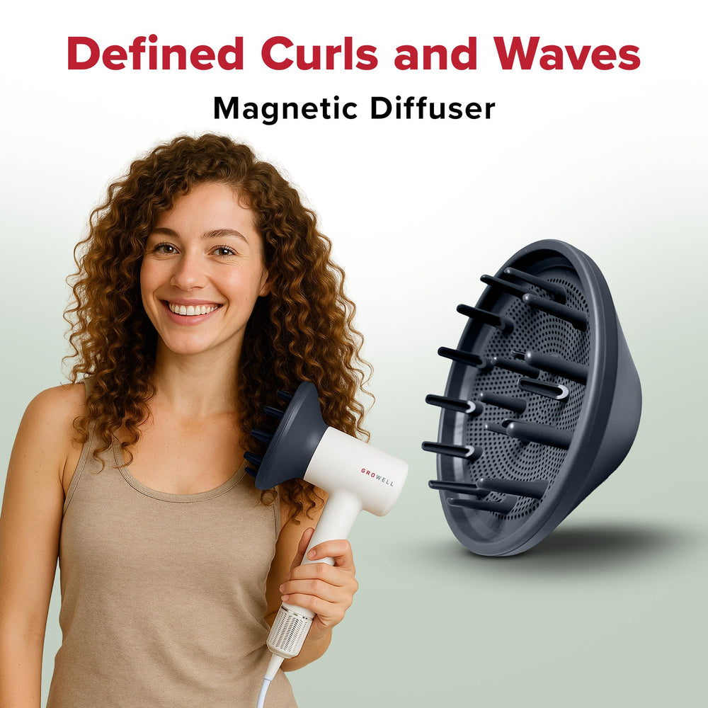 GroWell Growell ionic hair dryer with concentrator nozzle for precise styling