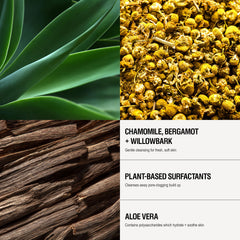Grown Alchemist Aloe Vera Chamomile ingredients close-up emphasizing calming formula