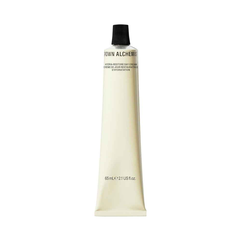 Grown Alchemist Hydra-Restore Day Cream packaging, lightweight, non-greasy hydration for daily use