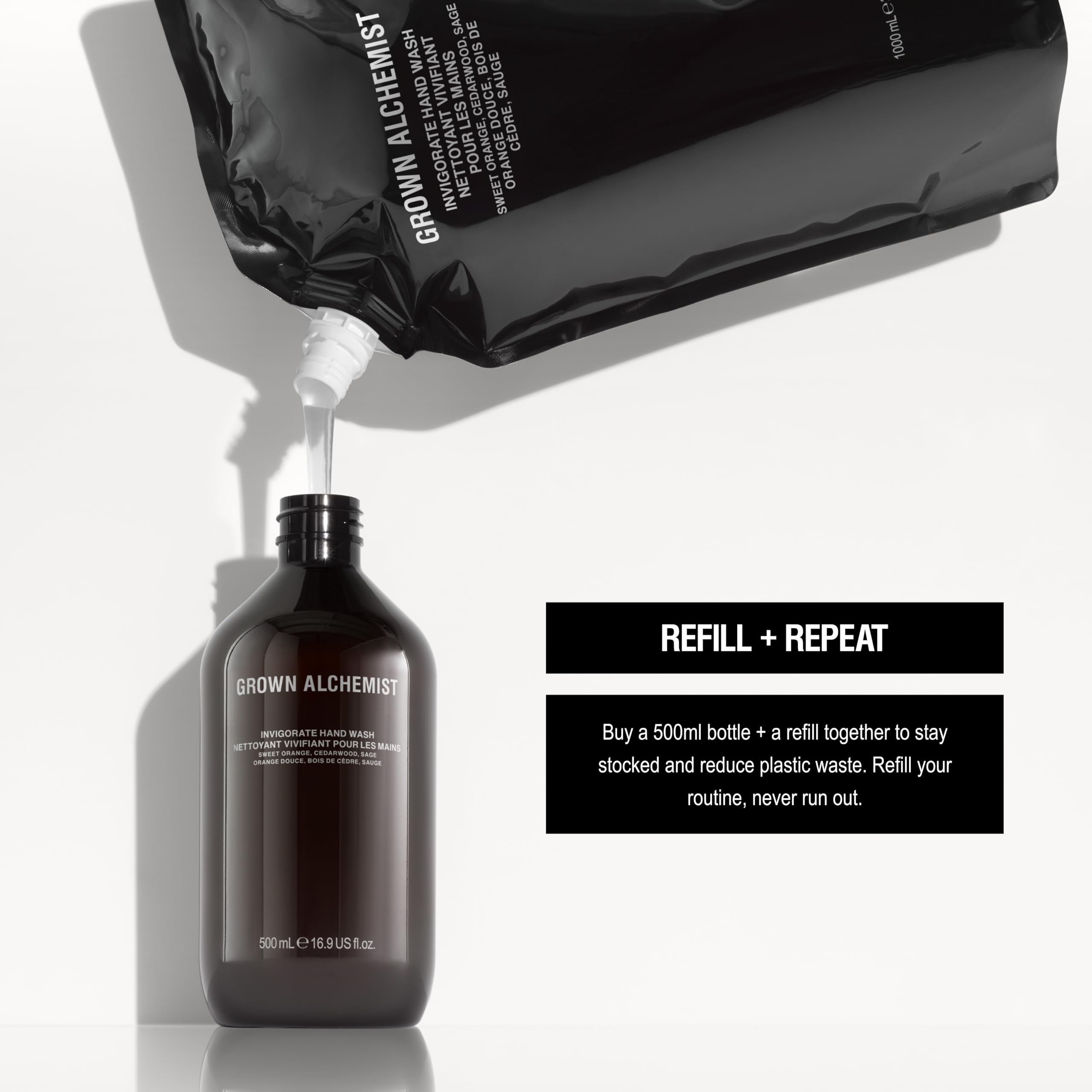 Grown Alchemist Invigorate Hand Wash Refill aloe close-up illustrates hydrating plant-based care