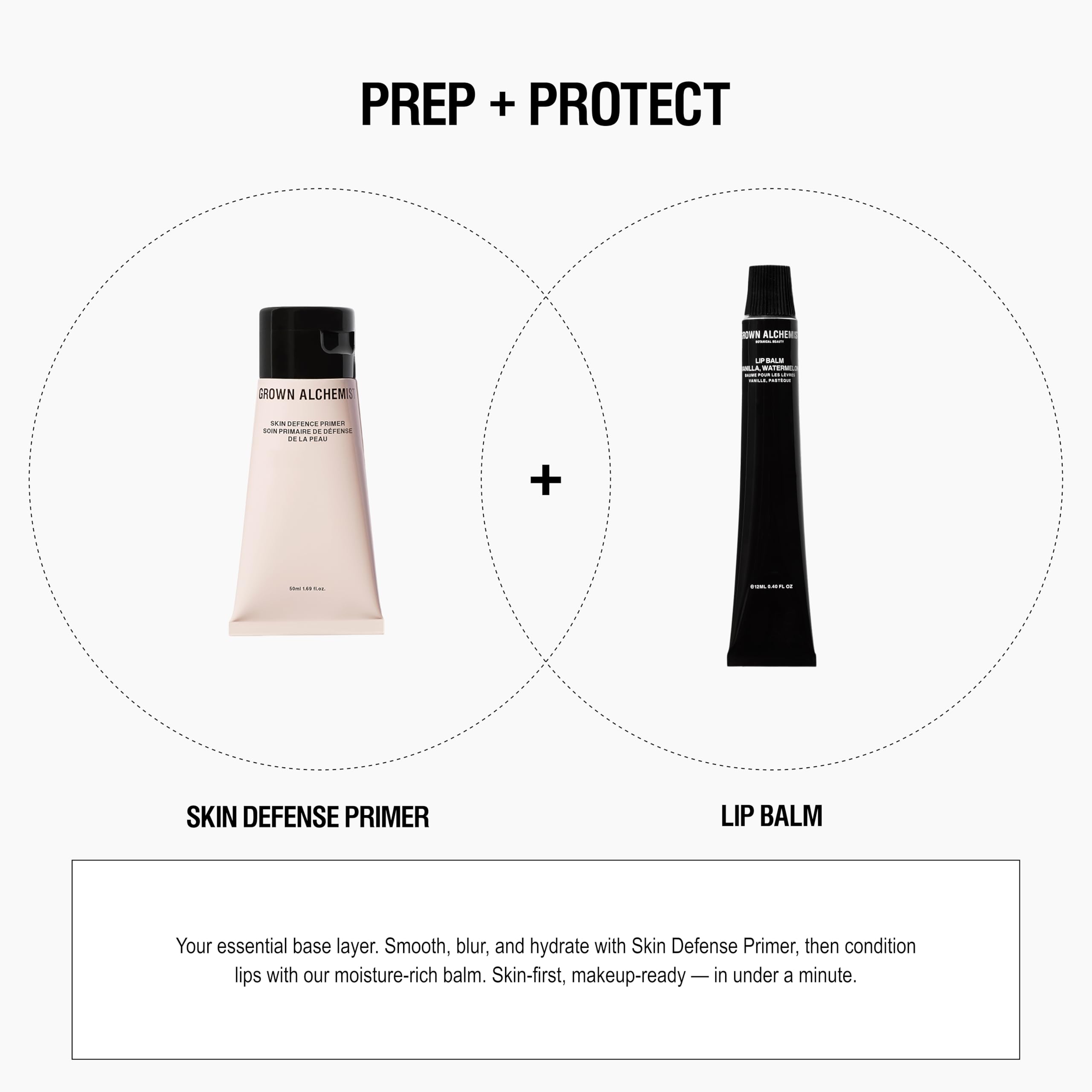 Grown Alchemist Skin Defense Primer routine shot emphasizes vegan and cruelty-free values