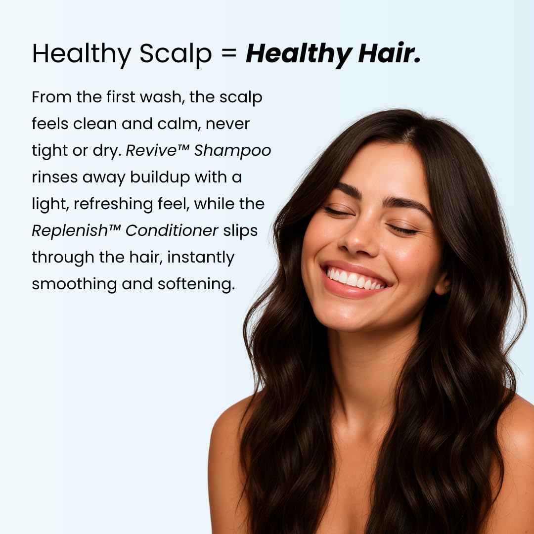 GROWPLEX conditioner being applied to ends showing smoothing and detangling benefit