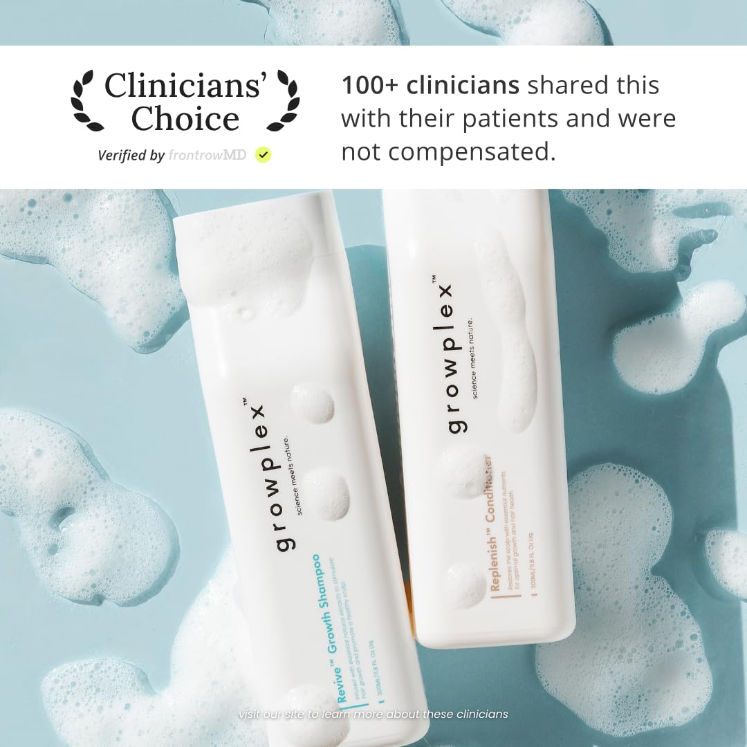 GROWPLEX shampoo lather in hand demonstrating gentle cleansing and refreshed scalp benefit