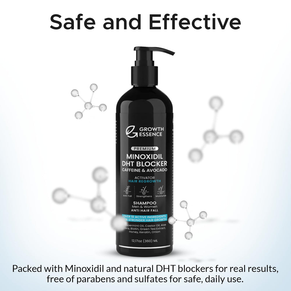 Growth Essence hydrolyzed keratin strengthens hair strands.