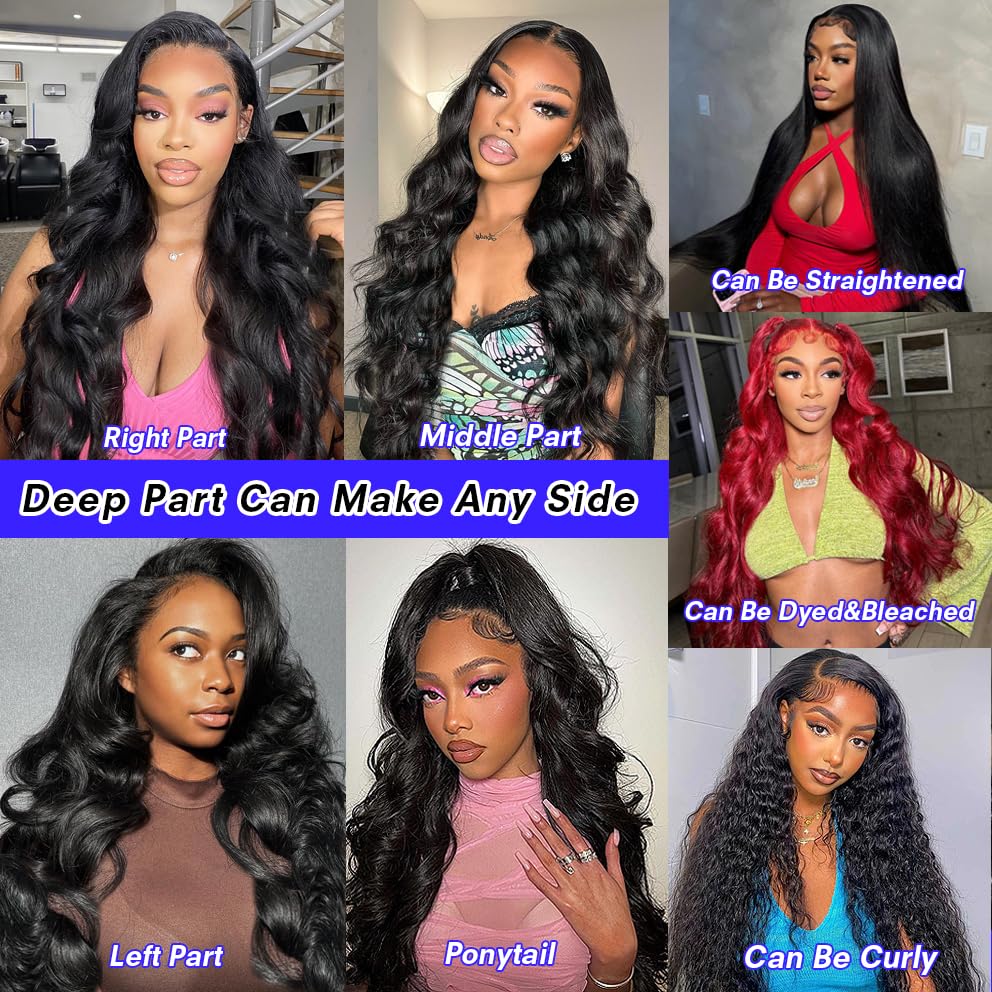 GRQGRQ pre-plucked lace front wig for quick natural parting