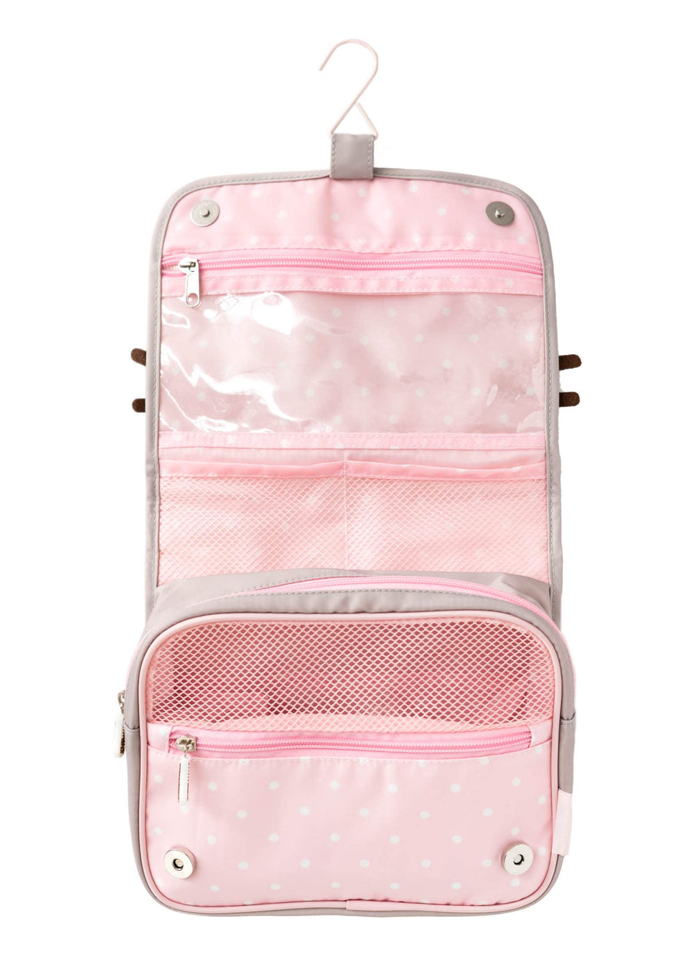 Grupo Erik Pusheen hanging travel toiletry bag side pocket keeps small items reachable