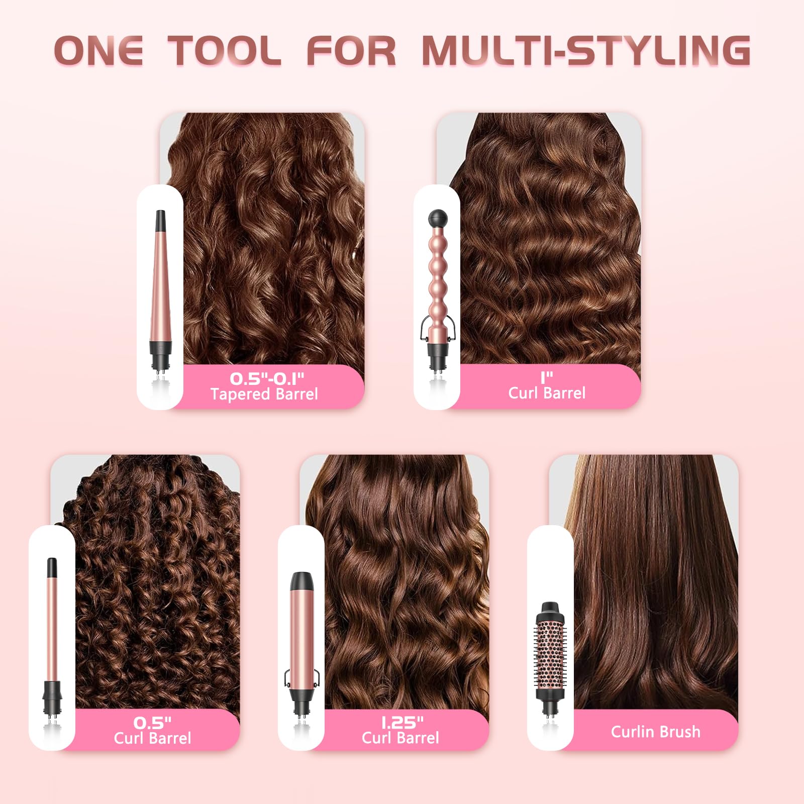 GSKY 0.5-inch curling wand for tight, defined ringlets styling
