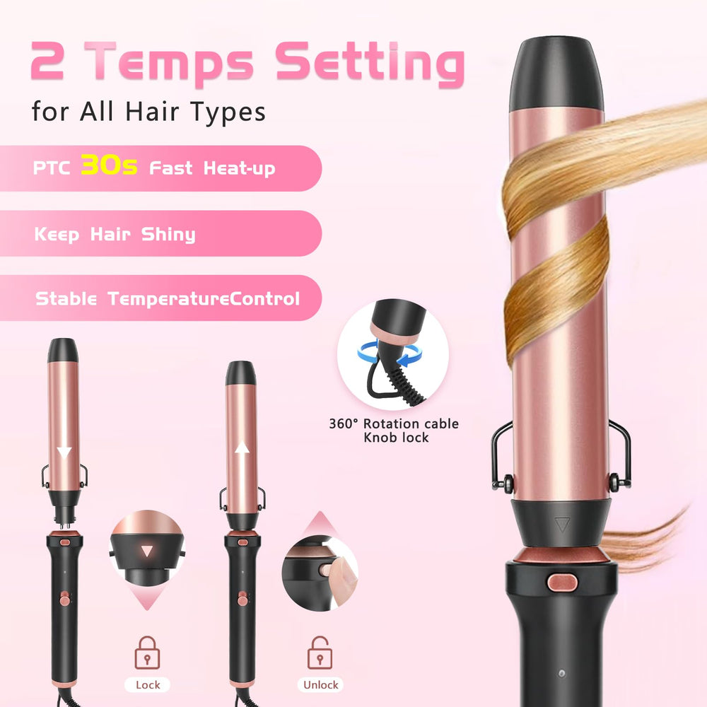 GSKY 1.25-inch curling wand for loose, voluminous curls