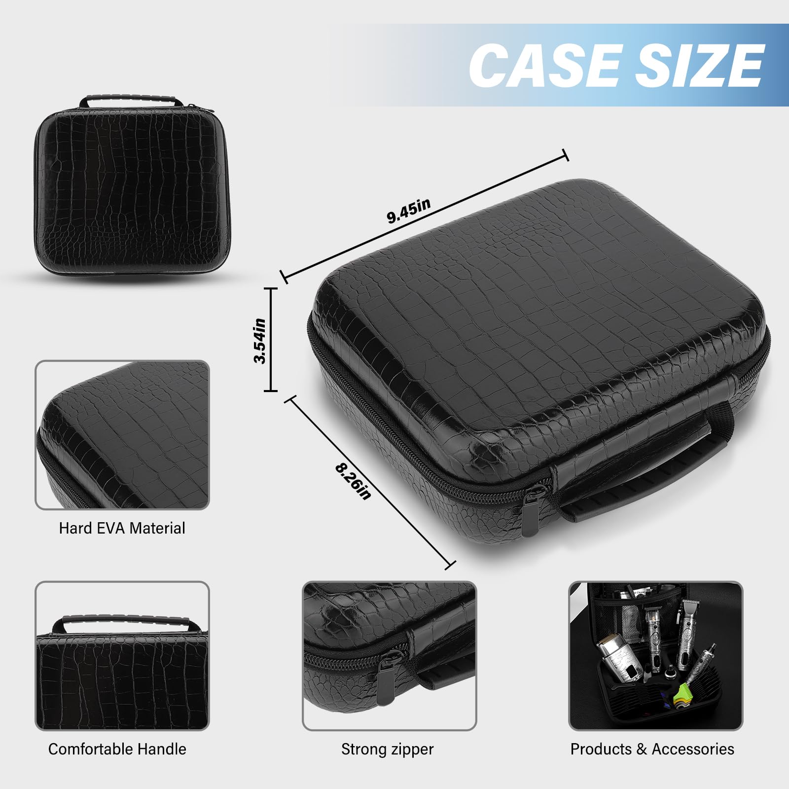 GSKY battery LCD display view helps monitor charge and plan grooming sessions.