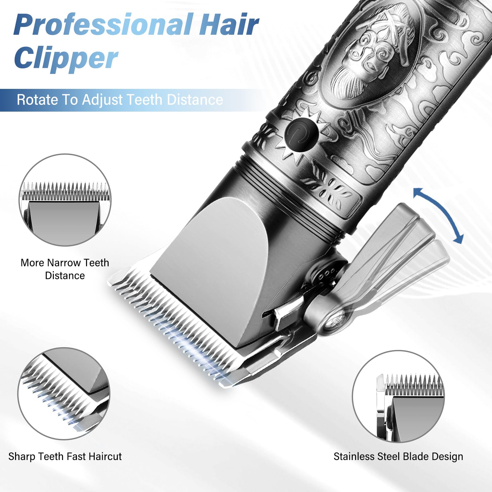 GSKY professional grooming kit 4in1 setup enables versatile at-home styling.