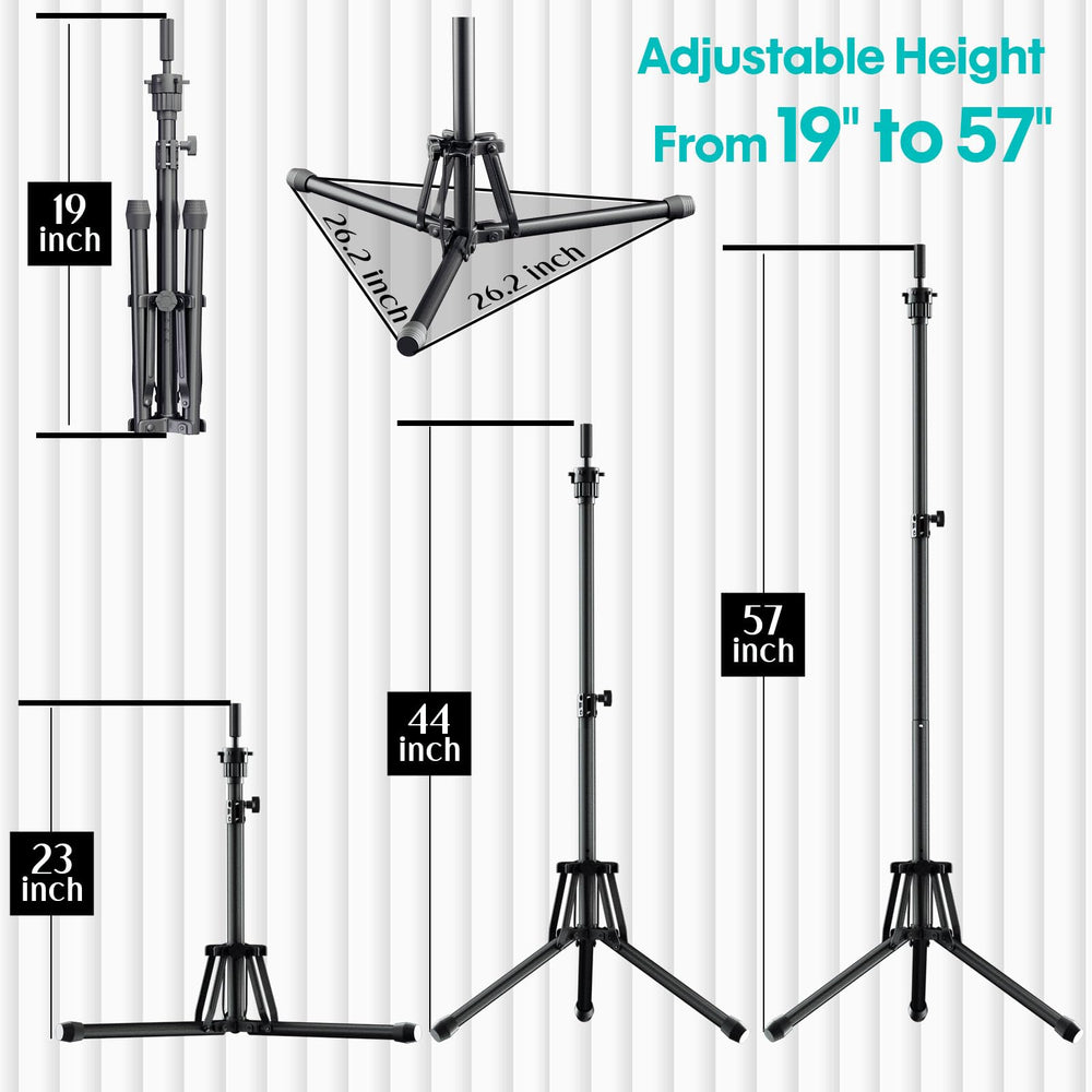GSOW Wig Stand 360 Rotation enables hands-free sectioning while cutting or braiding.