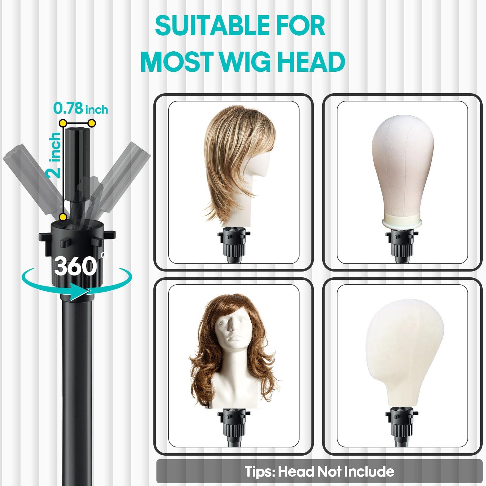 GSOW Wig Stand Storage Bag showcases portable setup for on-location classes.