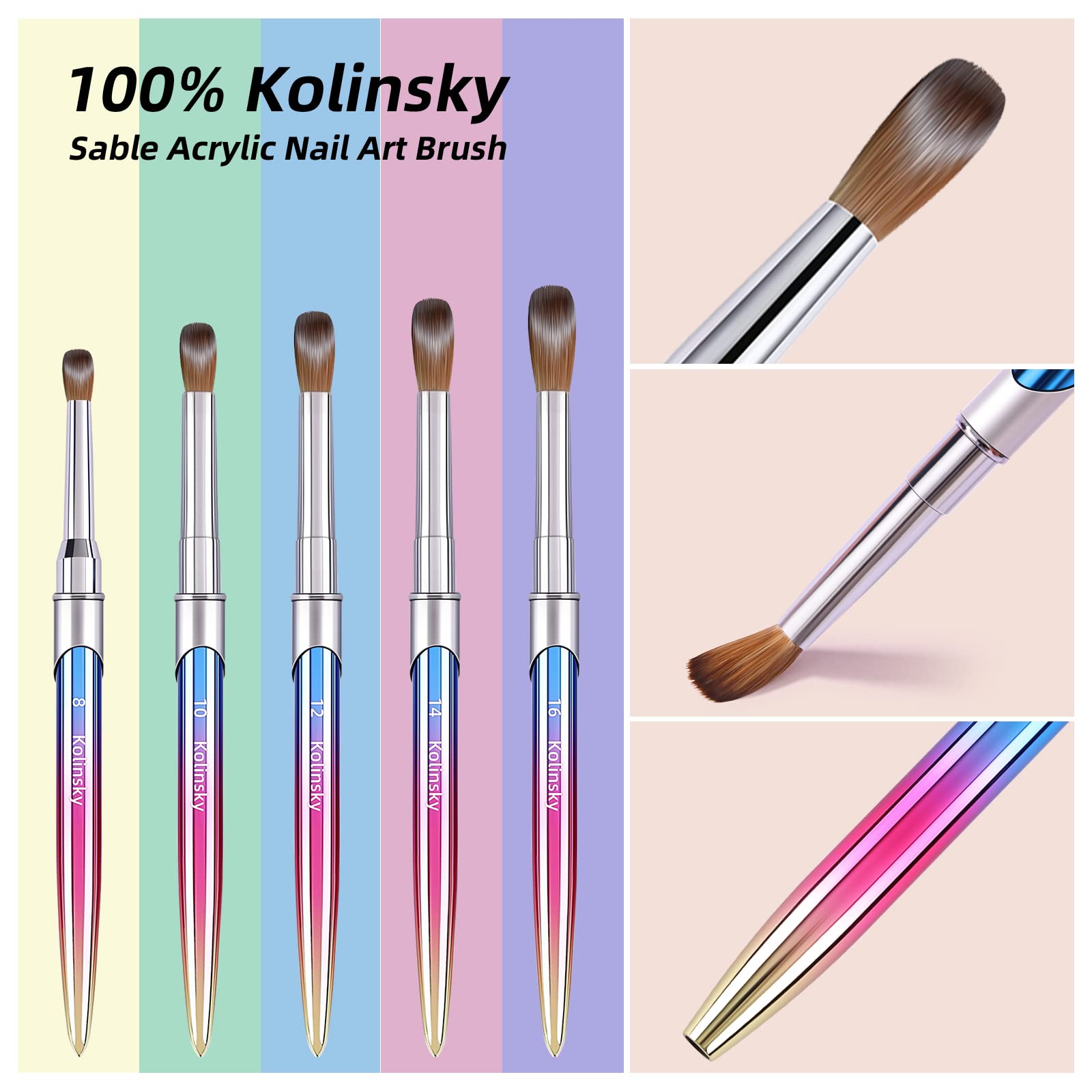 GSWOI 3D handmade nail brush for detailed nail art textures