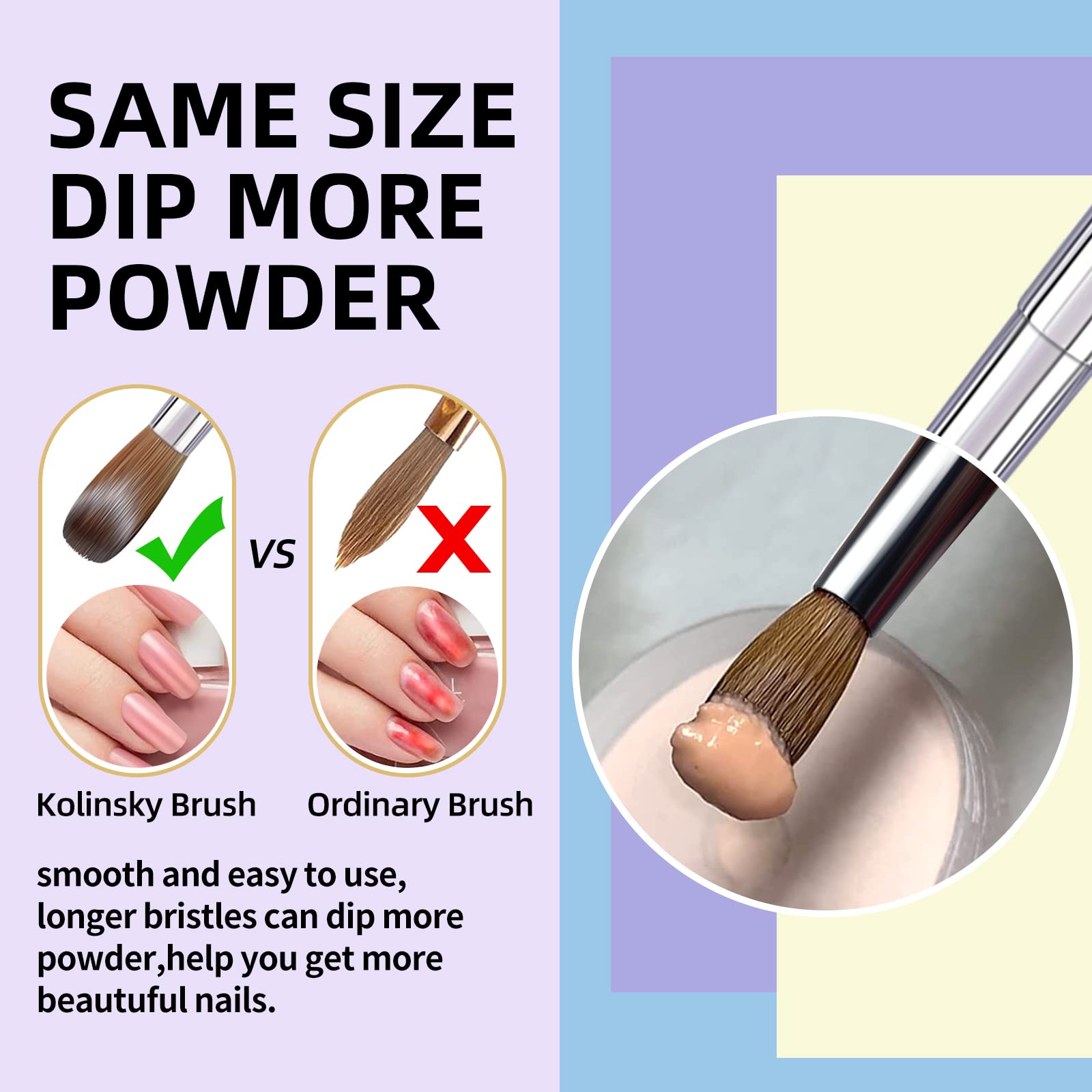 GSWOI size 12 brush ideal for sculpting uniform acrylic nails
