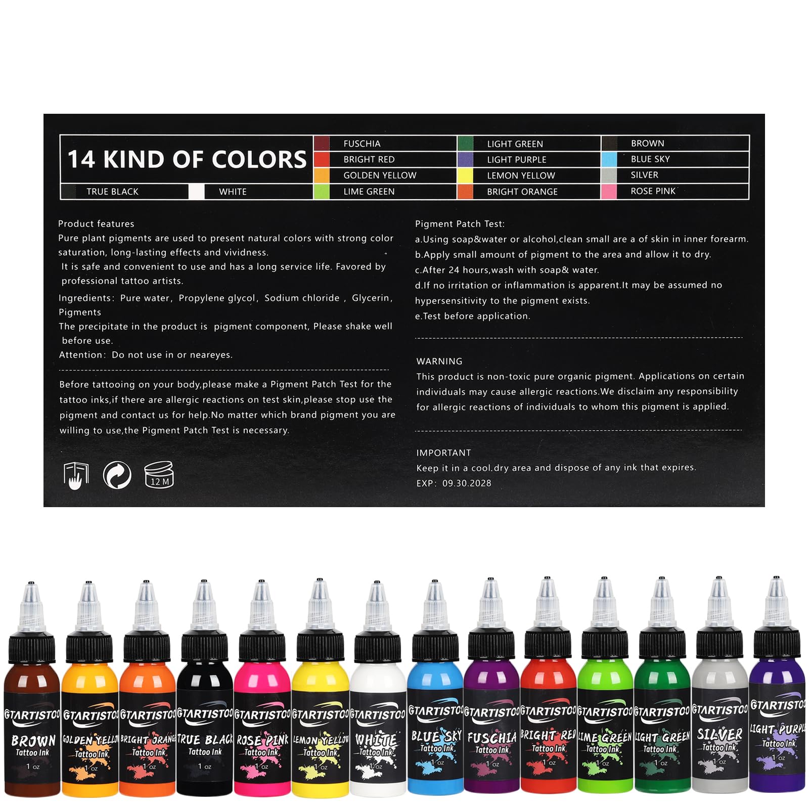 GTARTISTOO studio setup with ready-to-use 30ml ink bottles for artists