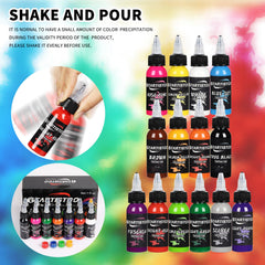 GTARTISTOO tattoo ink color swatch collection illustrates rich hues for precise linework