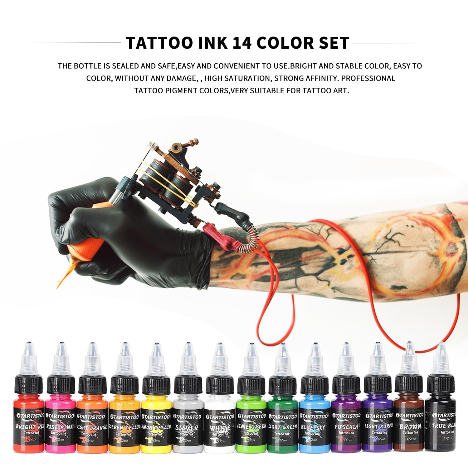 GTARTISTOO professional pigment close-up emphasizing long-lasting color durability.