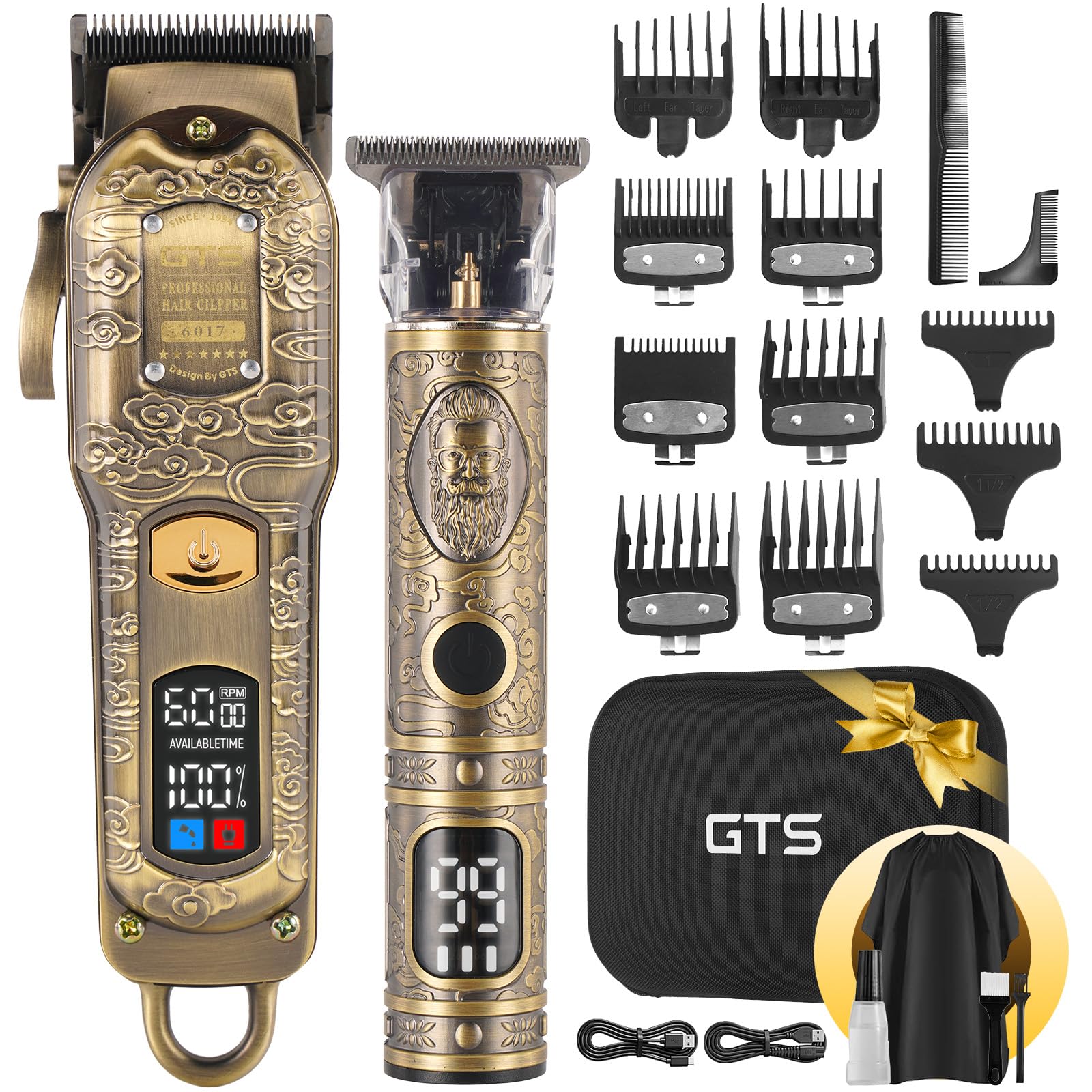 GTS PRO professional hair clipper front view for precise home cuts.