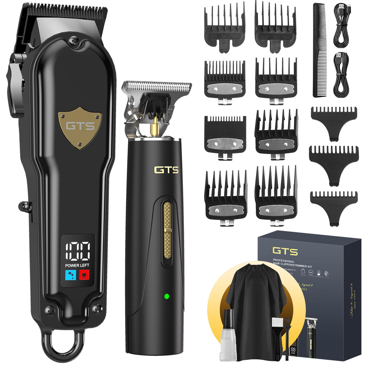 GTSPro hair clippers set box front for easy home grooming and professional results.
