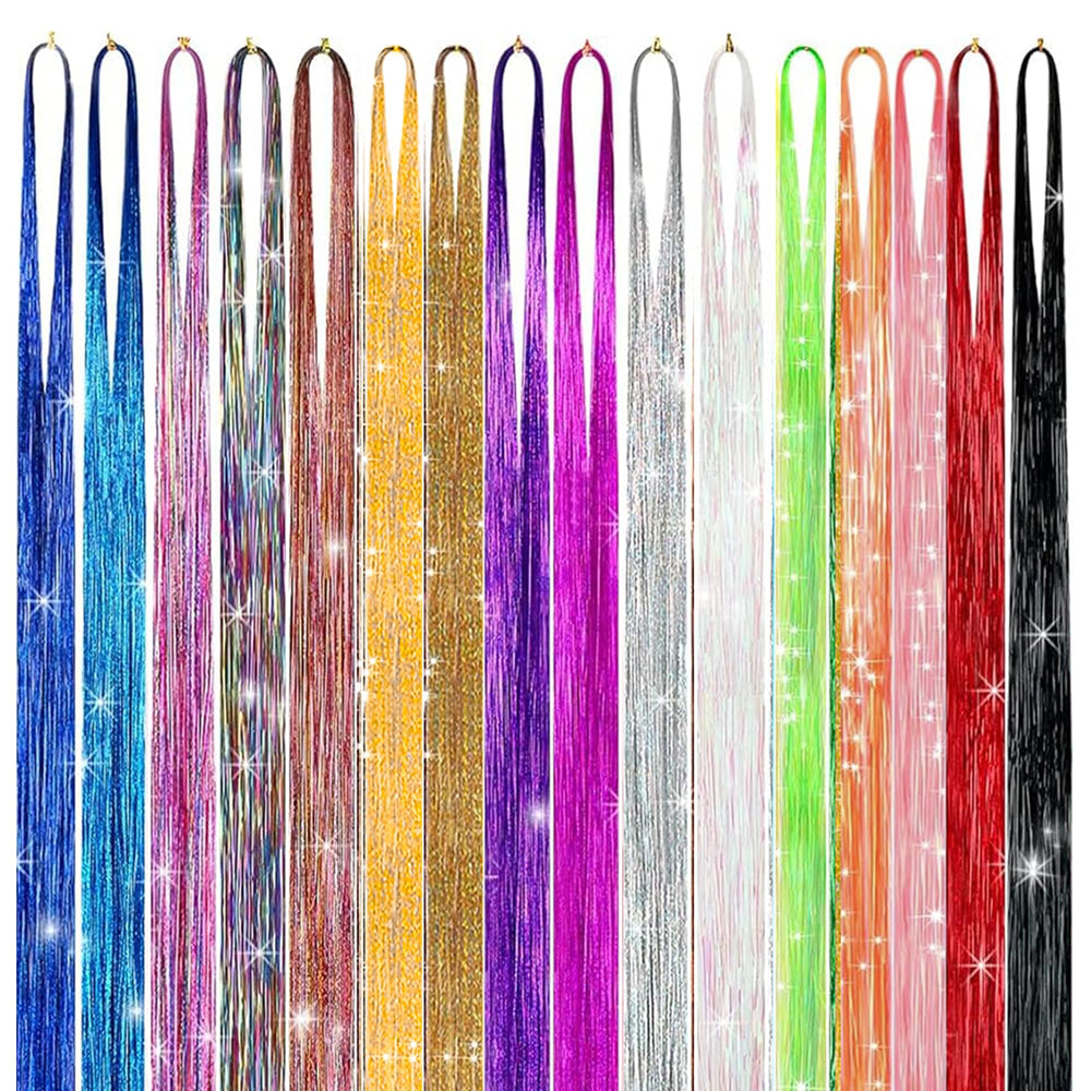 GTTUKK 16-color shiny tinsel options for versatile looks