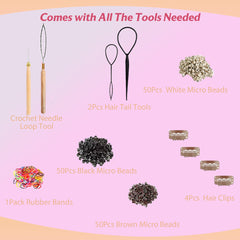 GTTUKK Hair Tinsel Kit easy-clip attachment enables quick at-home use
