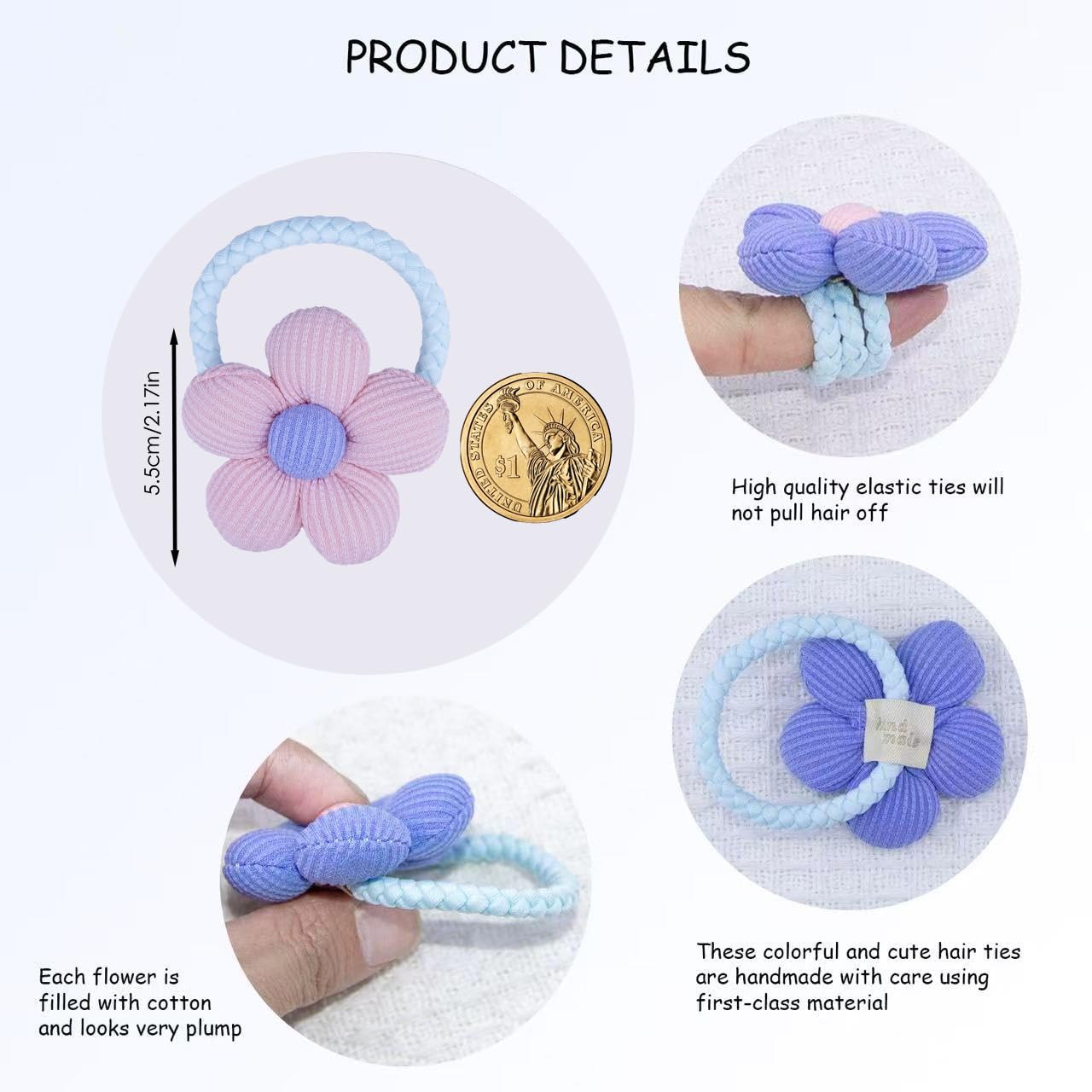 GTTUKK sunflower hair ties color set 1 features vibrant colors for playful daily looks