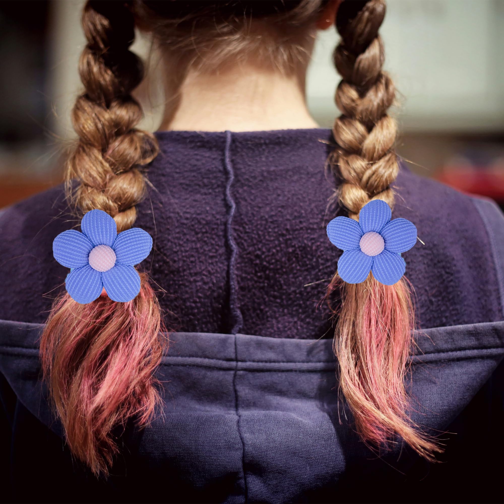 GTTUKK sunflower hair ties for ponytails during play and school