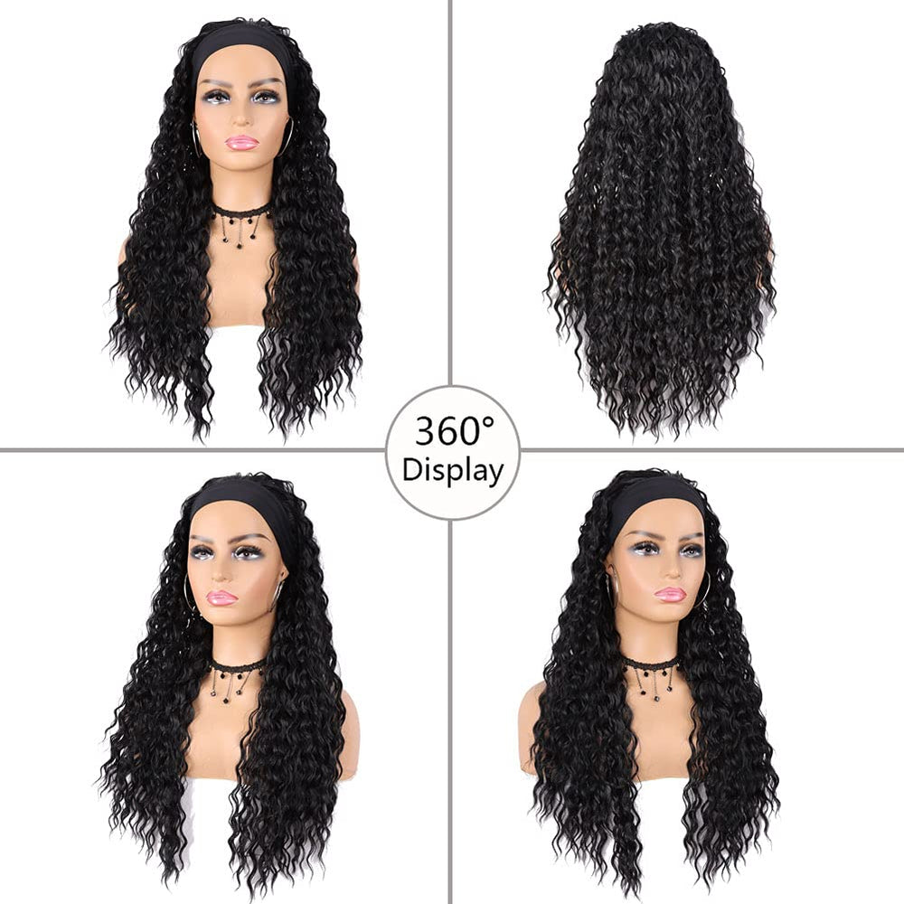 G&T Wig headband wig styling options show ponytail or bun versatility for varied looks
