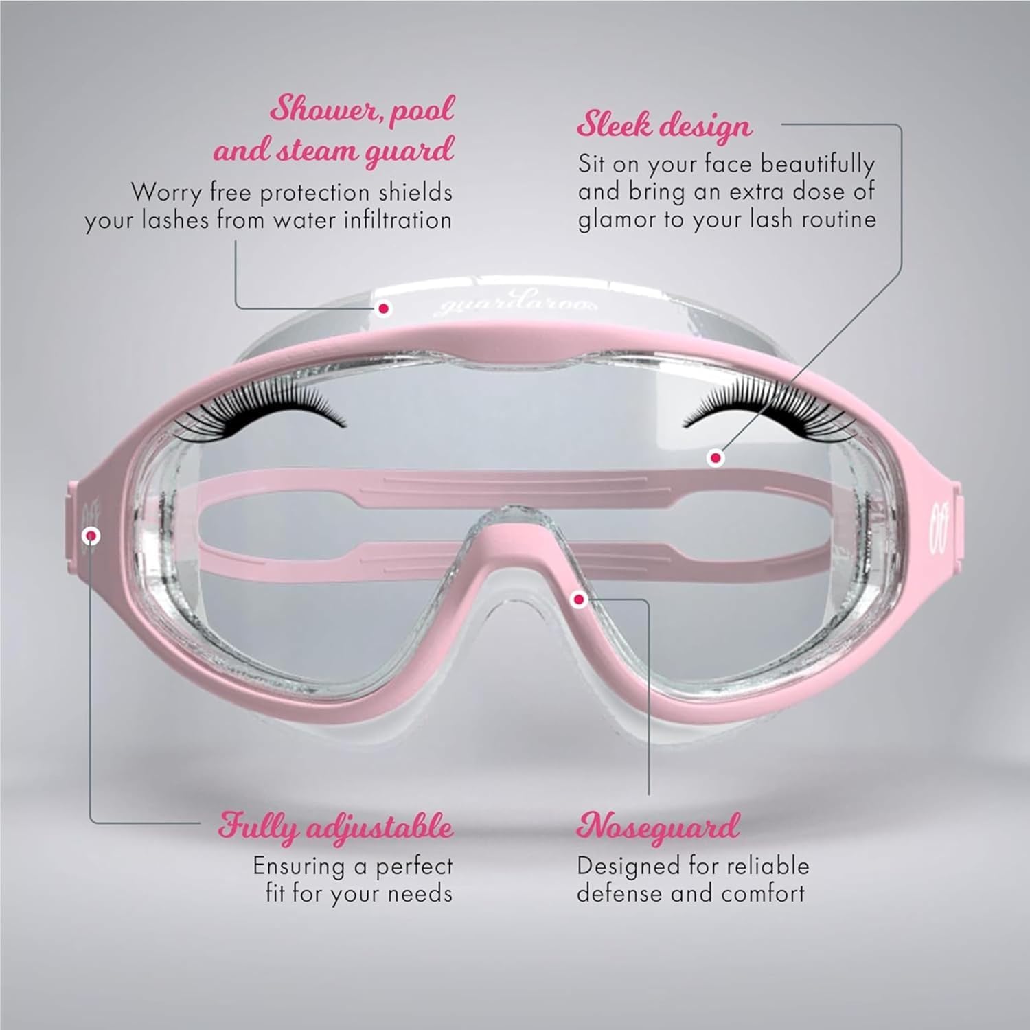 Guardaroos lash goggles waterproof seal protects lashes from steam