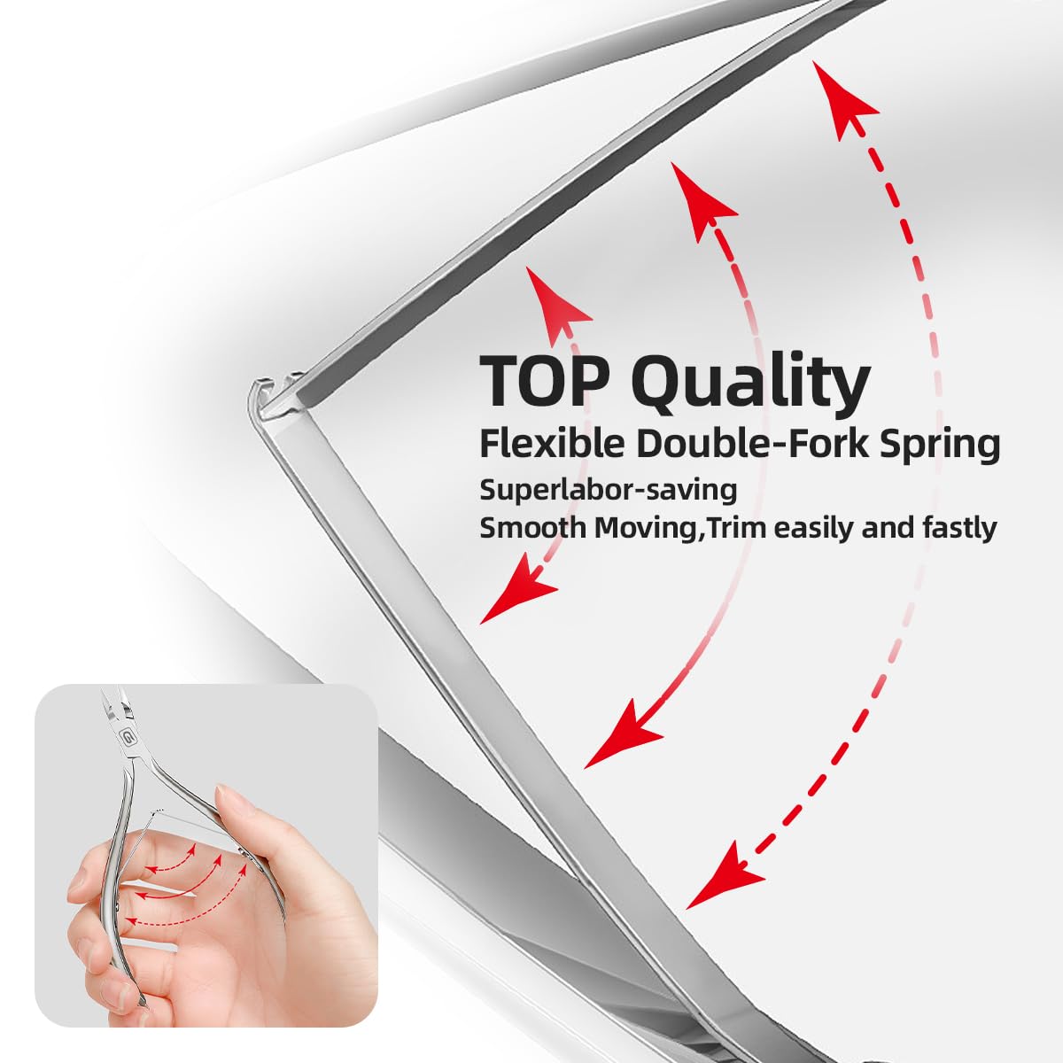 Gubonwer Cuticle Trimmer stainless-steel blades ensure durable everyday use.