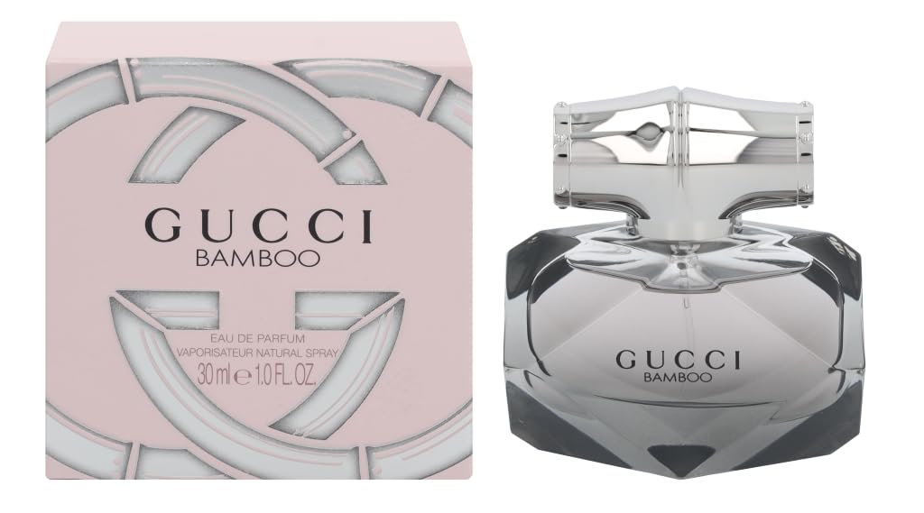 Gucci Bamboo bottle close-up showcasing elegant design and long-lasting scent.