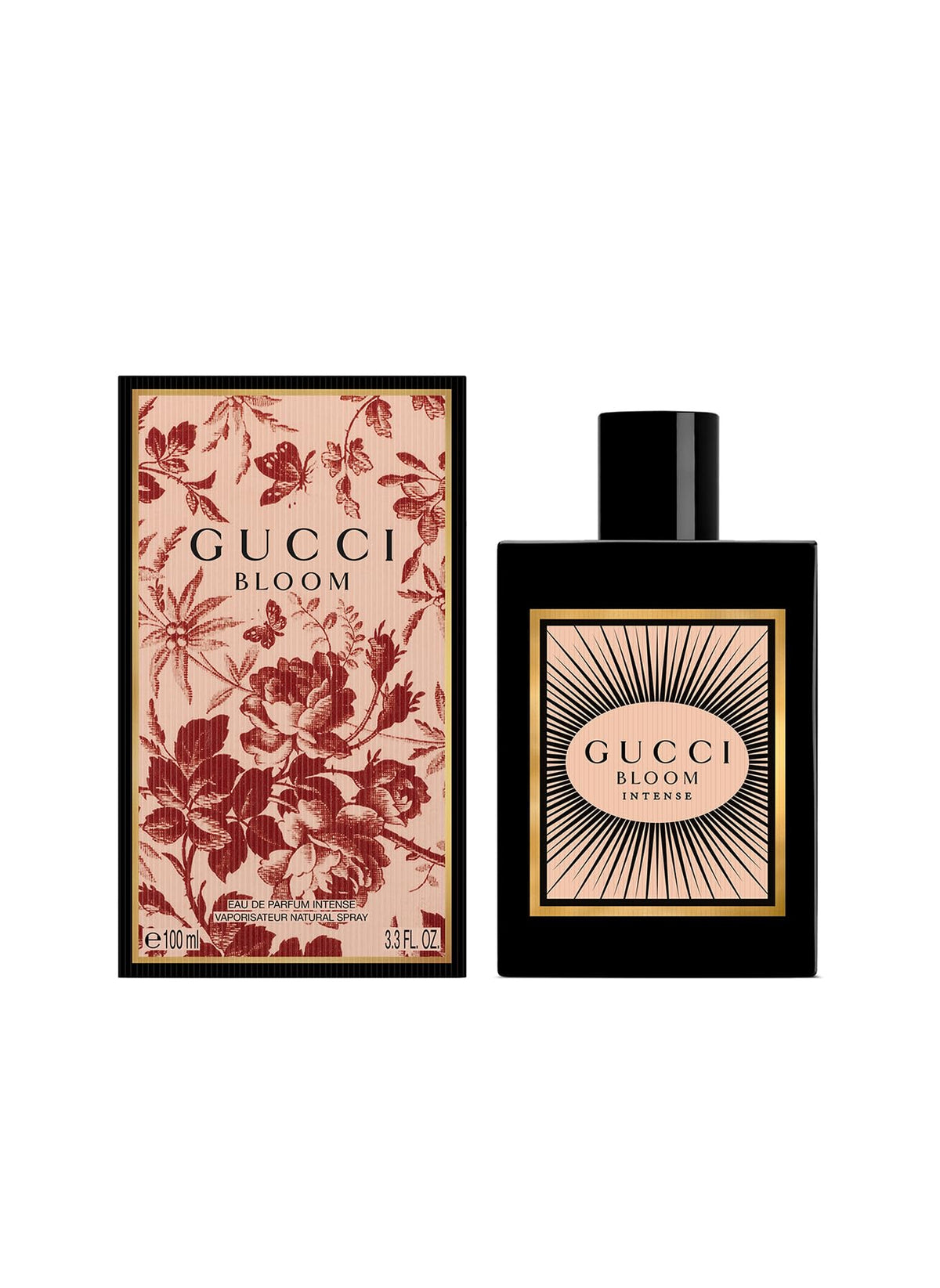 Gucci Bloom Intense bottle front view for bold daily signature