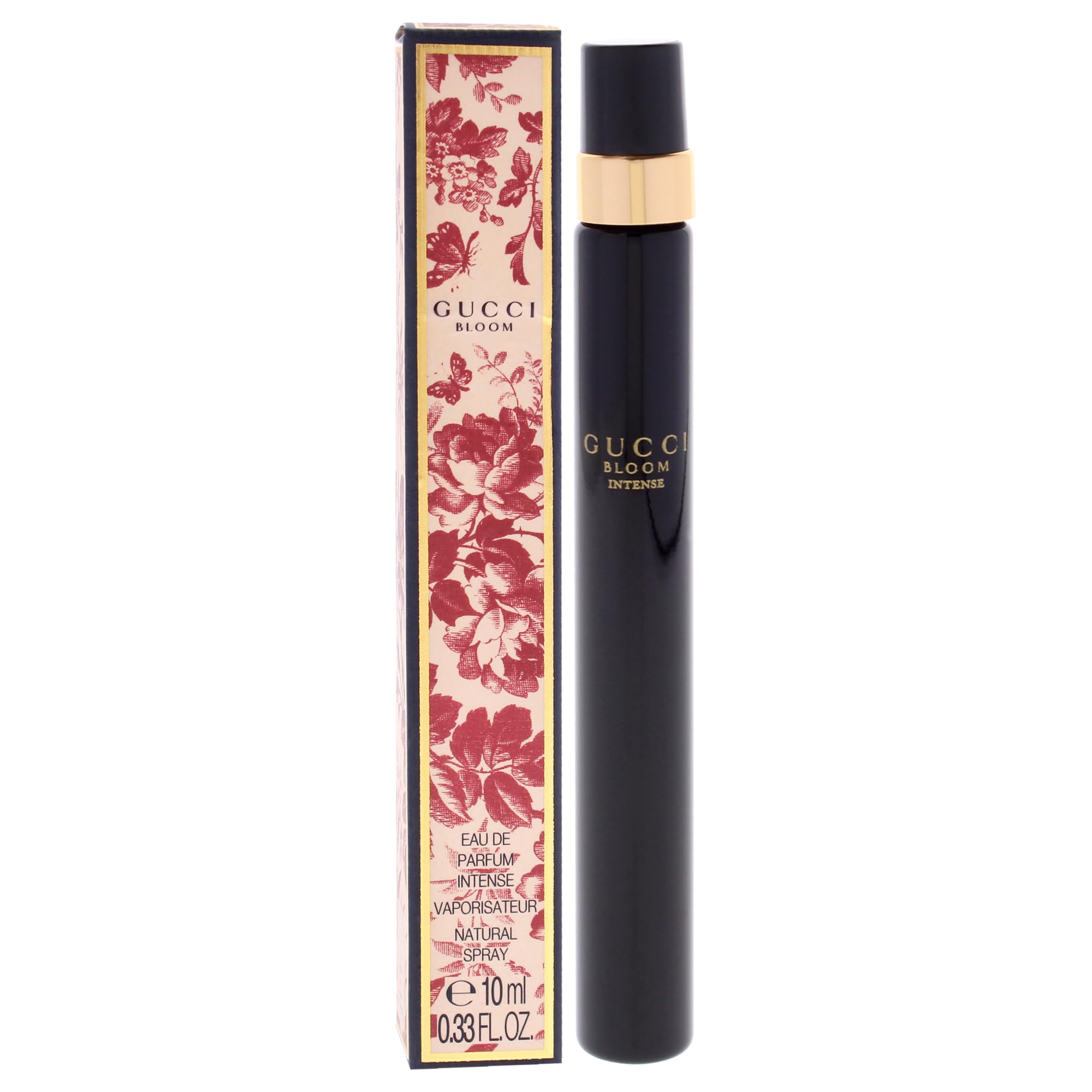 Gucci Bloom Intense purse-sized fragrance displayed for easy daytime scenting