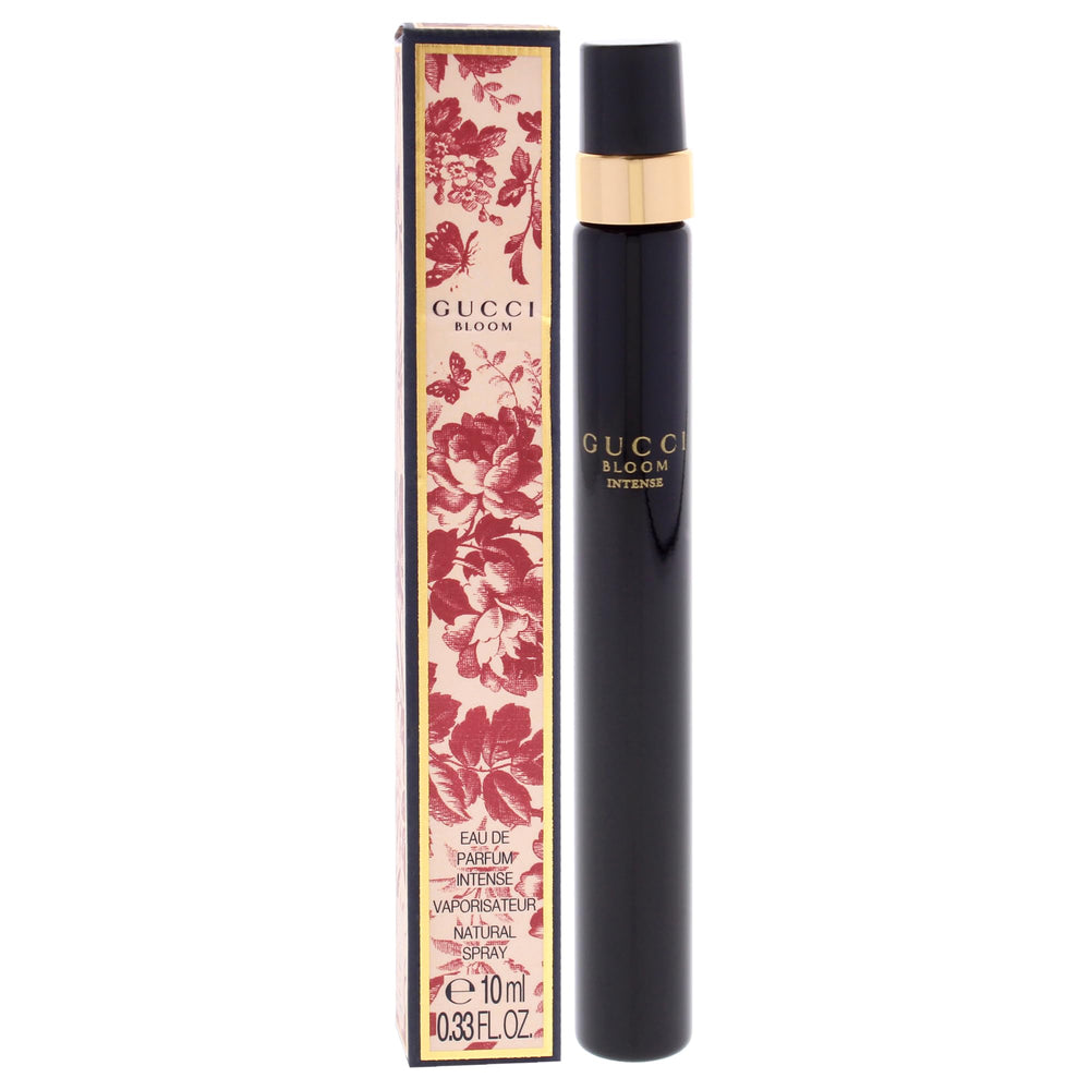 Gucci Bloom Intense purse-sized fragrance displayed for easy daytime scenting
