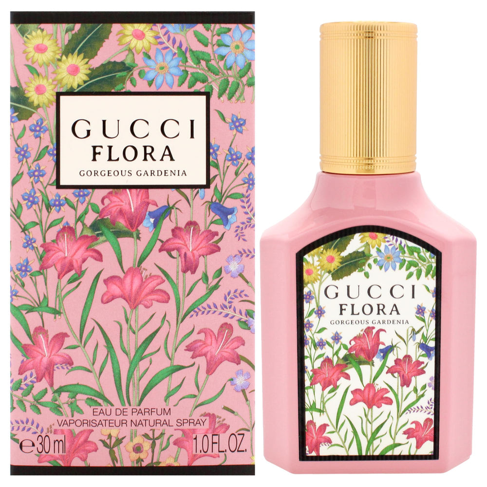 Gucci Flora Gorgeous Gardenia bottle-front view for everyday elegance and refined fragrance experience.