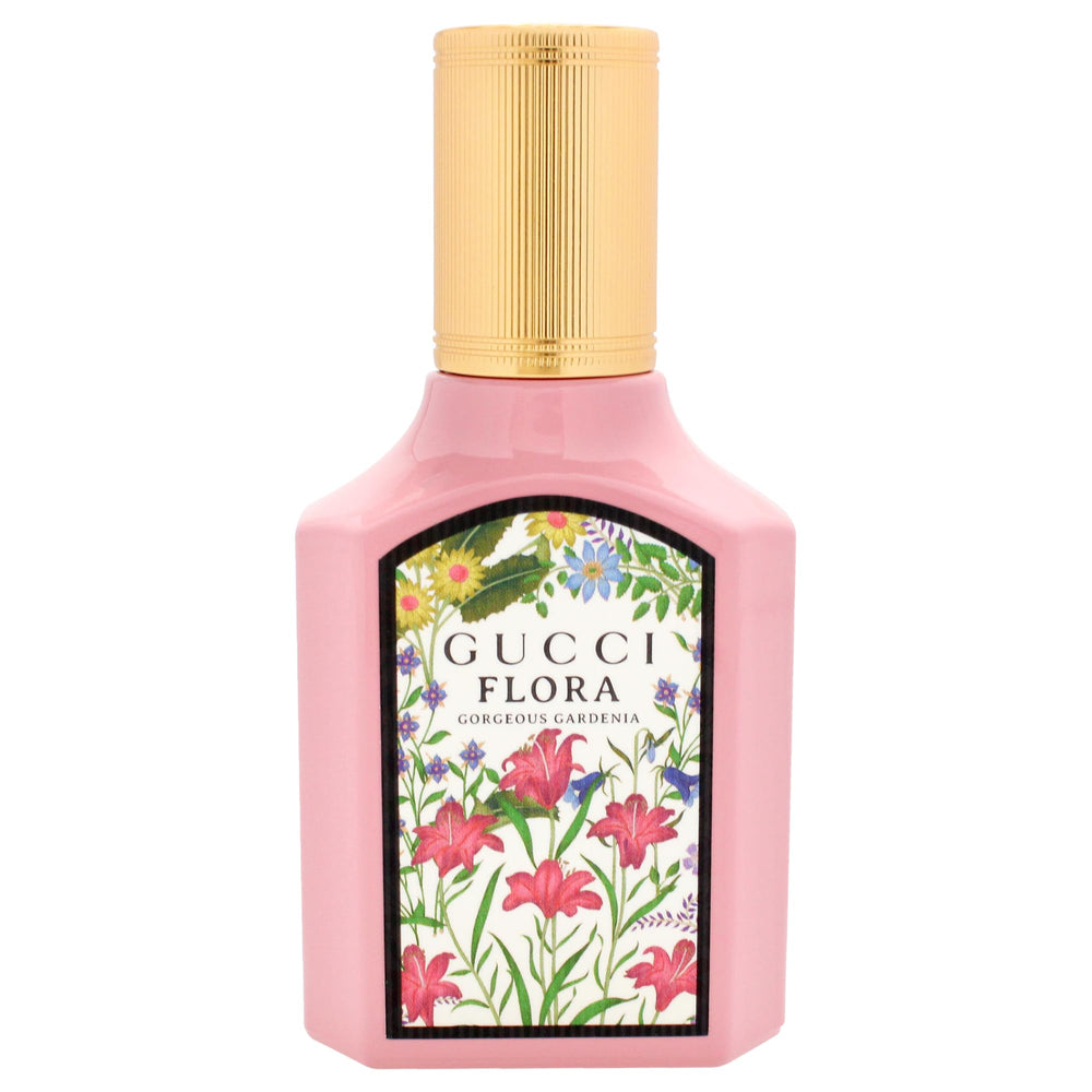 Gucci Flora Gorgeous Gardenia packaging highlights luxe presentation, ideal for gifting fragrance lovers.