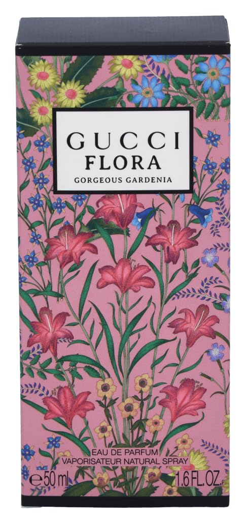 Gucci Flora Gorgeous Gardenia packaging display for gifting
