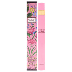 Gucci Flora Gorgeous Gardenia travel spray bottle for on-the-go fragrance touch-ups.