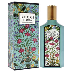 Gucci Flora Gorgeous Jasmine outer packaging signals luxury and premium shopping appeal