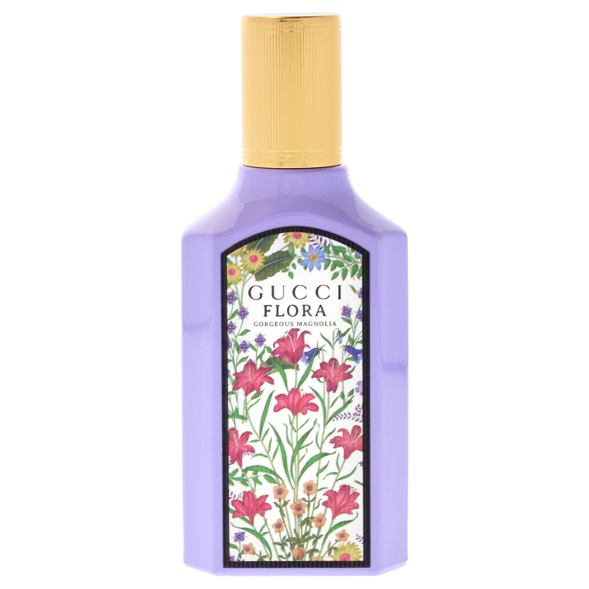 Gucci Flora Gorgeous Magnolia close-up of flowers hints at garden-inspired, luxurious notes for date-night charm.