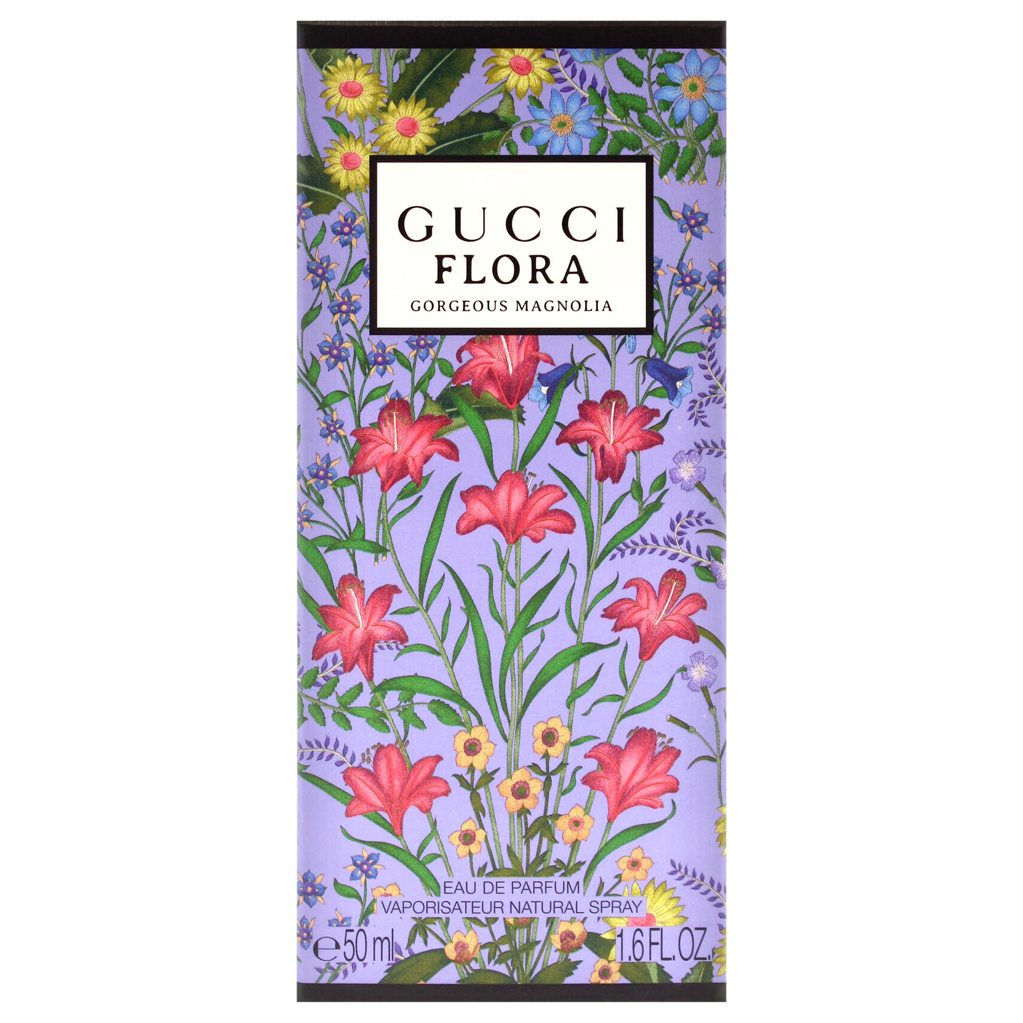 Gucci Flora Gorgeous Magnolia display shot conveys refined style on a vanity.